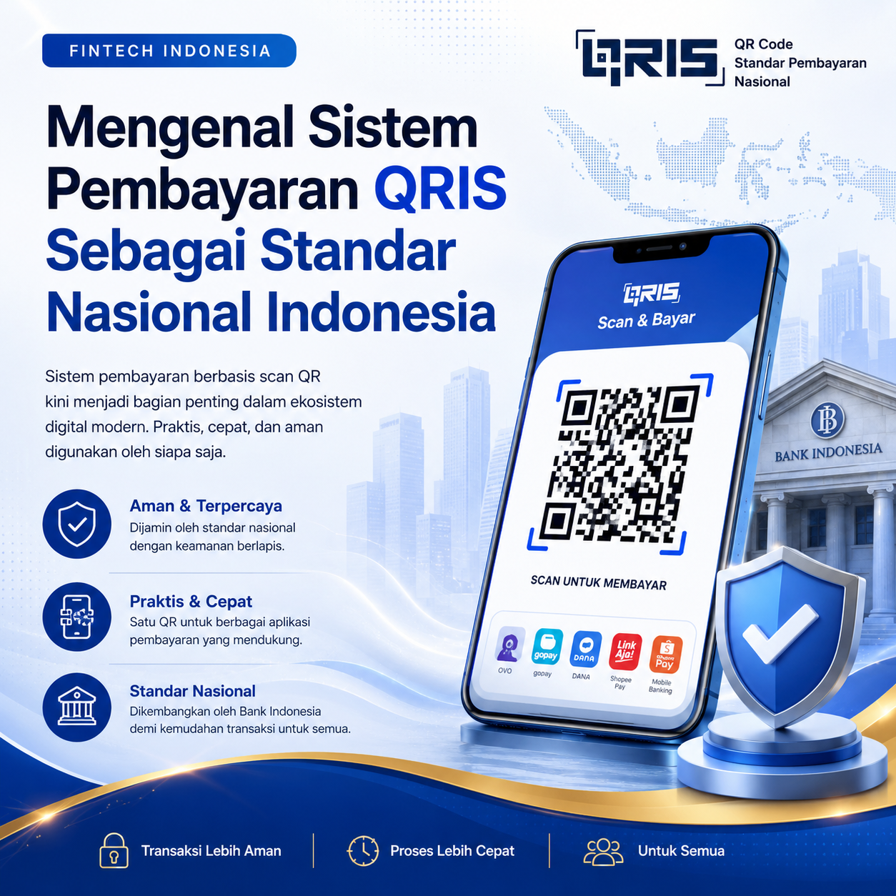 Banner pembayaran QRIS 1 banding 1